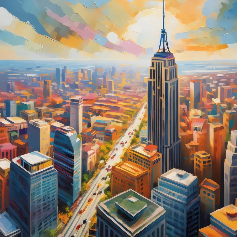Painting: Cityscape from a Skyscraper