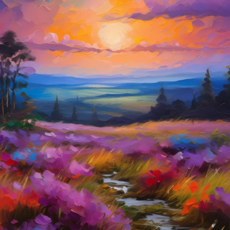 Painting: Colors of the Moor at Dusk