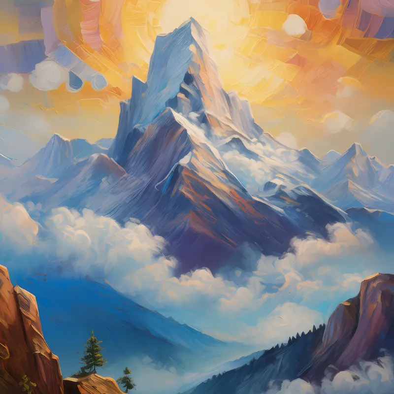 Painting: Cradle of Clouds in Craggy Peaks