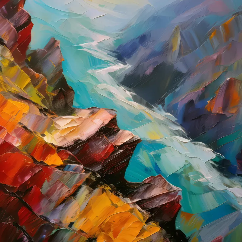 Painting: Crag Abstract Close-up
