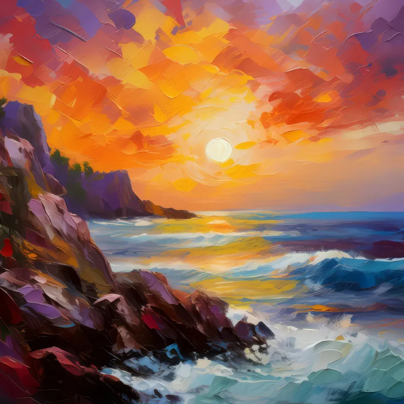 Painting: Crag Sunrise Serenade
