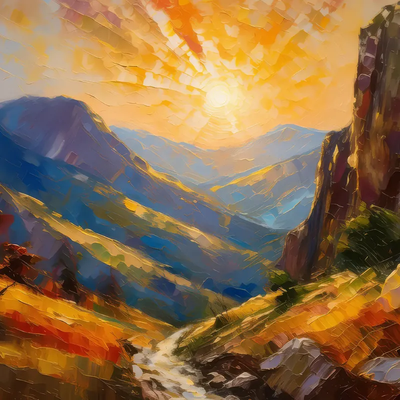 Painting: Crepuscular Crag Concerto