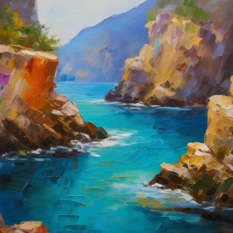 Painting: Crystal Blue Chasm