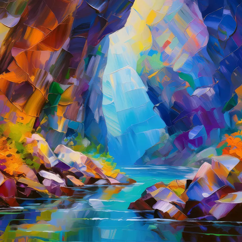 Painting: Crystal Cave Chasm