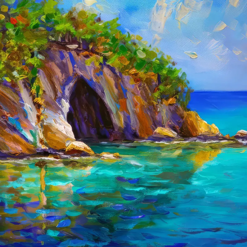 Painting: Crystal Cave Island