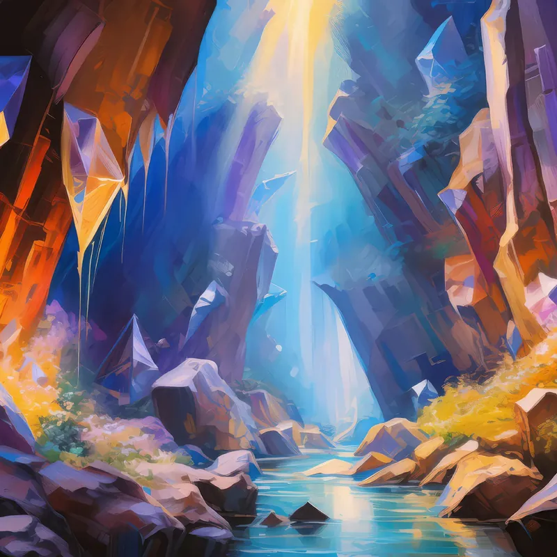 Painting: Crystal Cavern Chasm