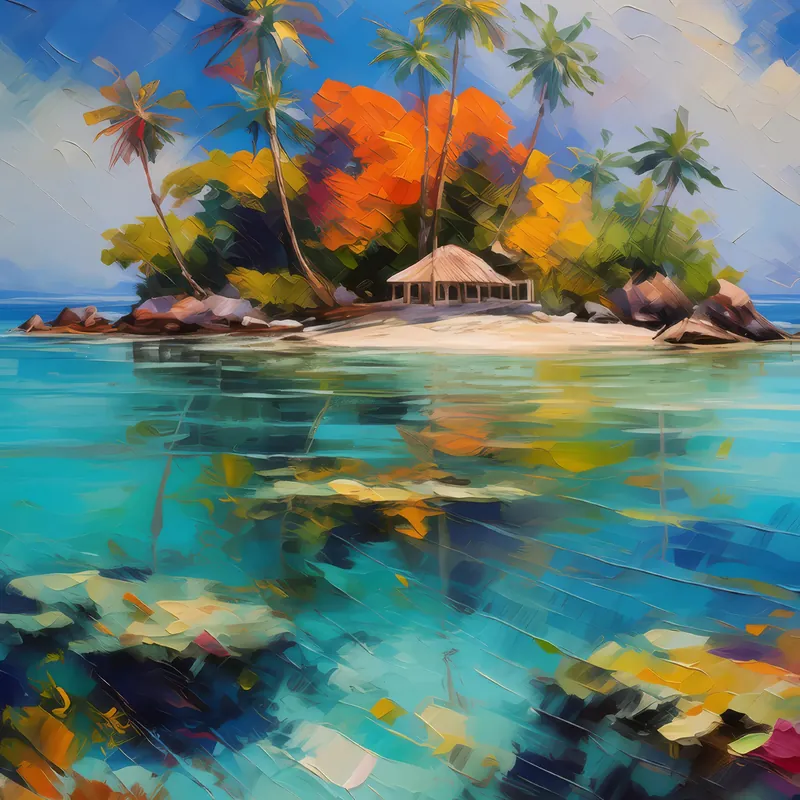 Painting: Crystal Clear Island