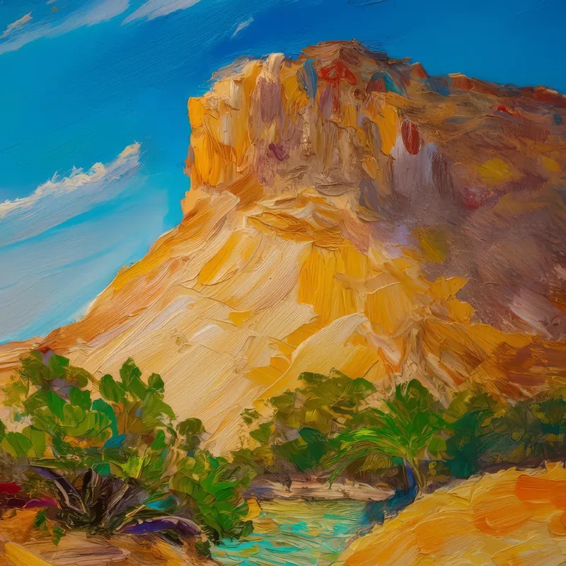 Painting: Desert Bluff Oasis