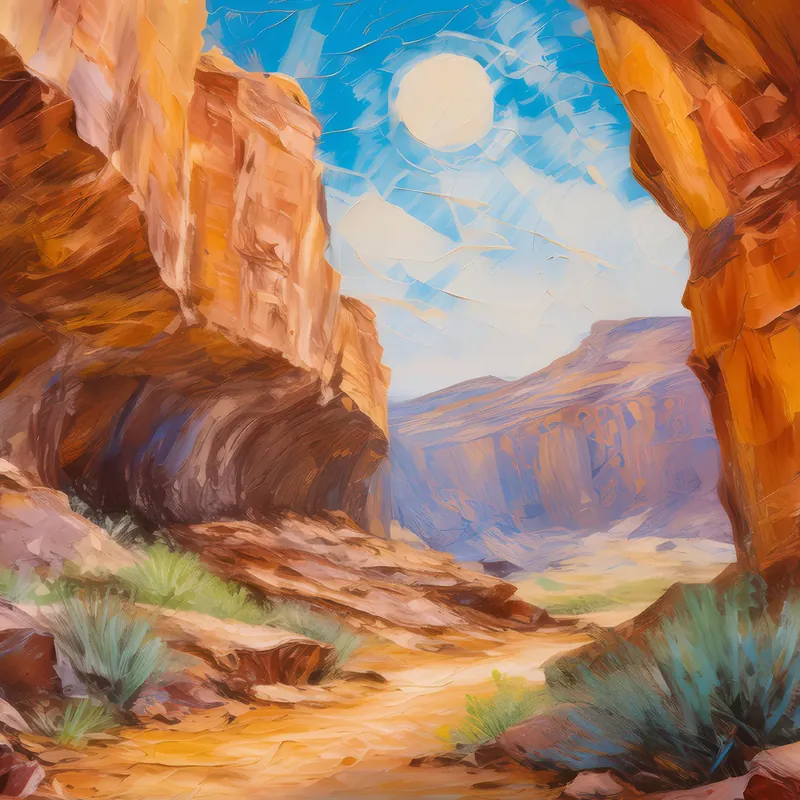 Painting: Desert Cave Grotto