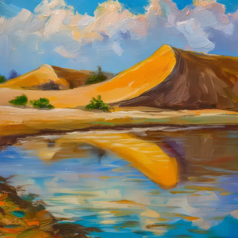 Painting: Desert Dune Reflection