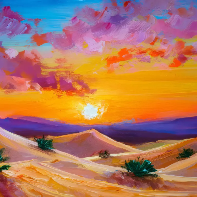 Painting: Desert Dune Silhouettes