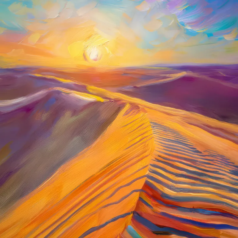 Painting: Desert Dune Sunrise