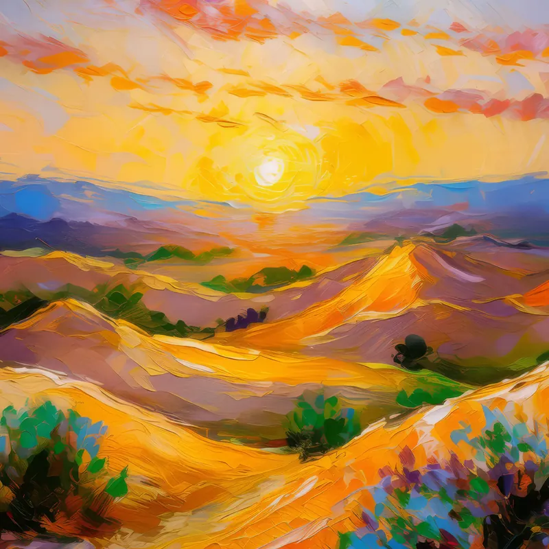 Painting: Desert Dune Sunset