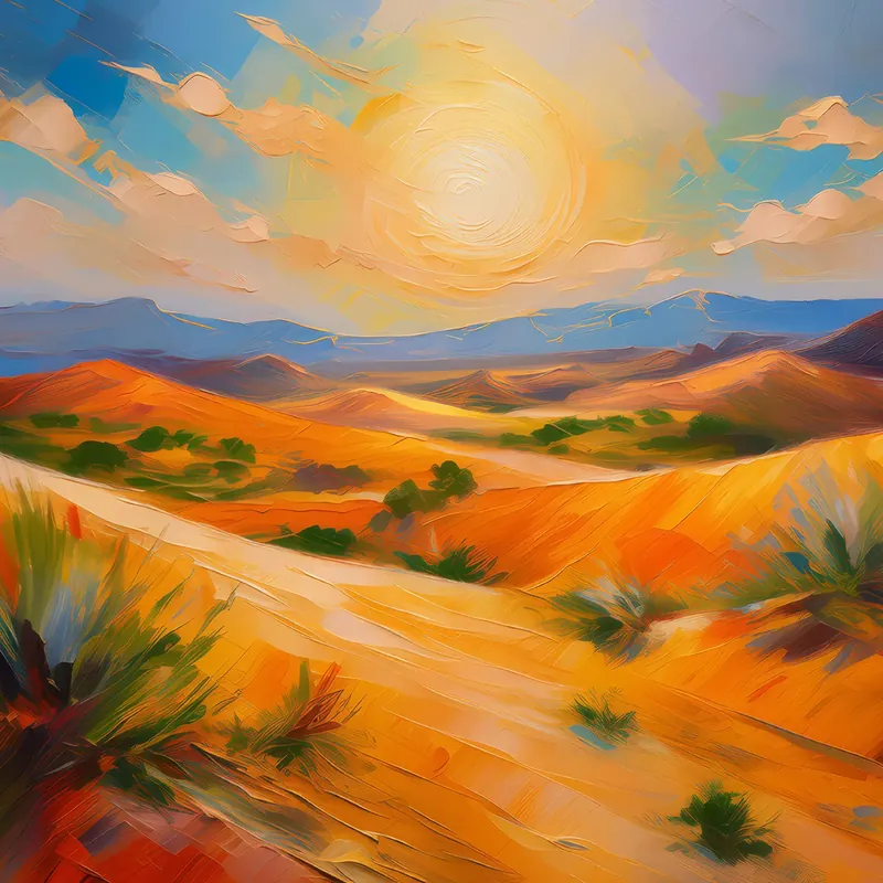 Painting: Desert Dunes at High Noon