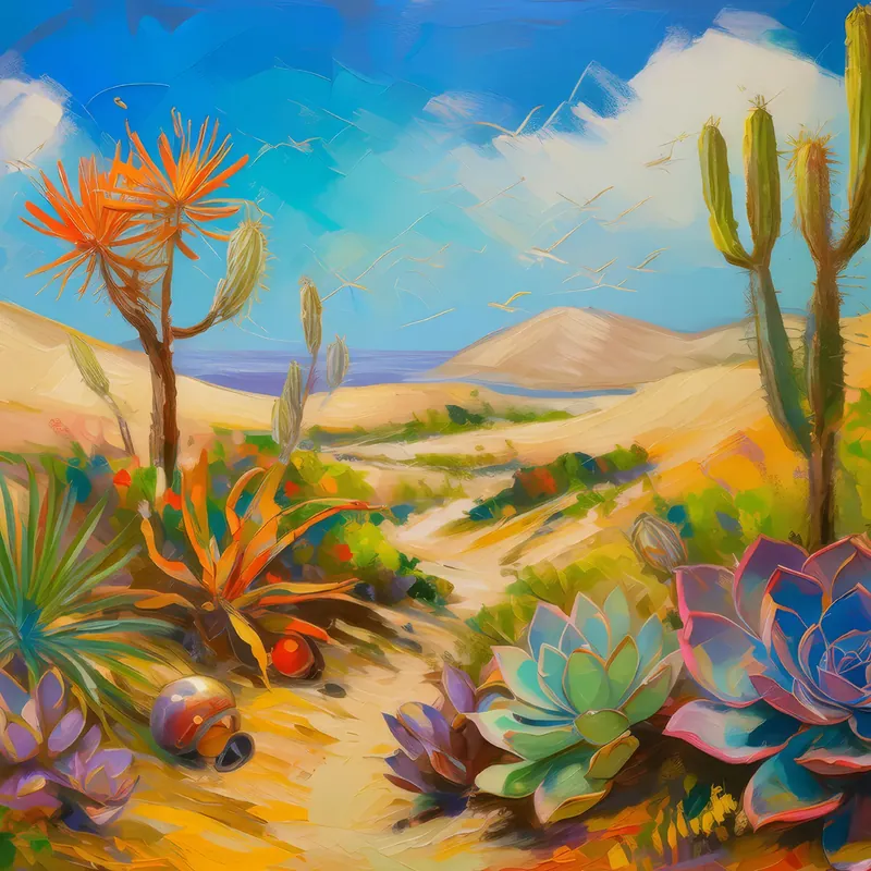 Painting: Desert Flora and Fauna
