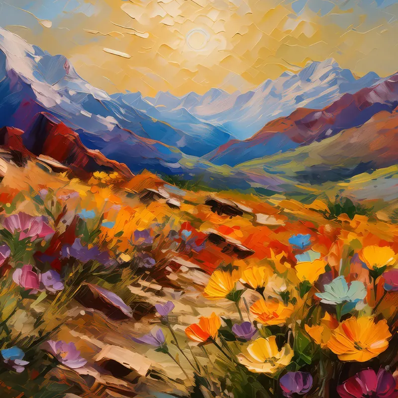 Painting: Desert Flora at High Noon
