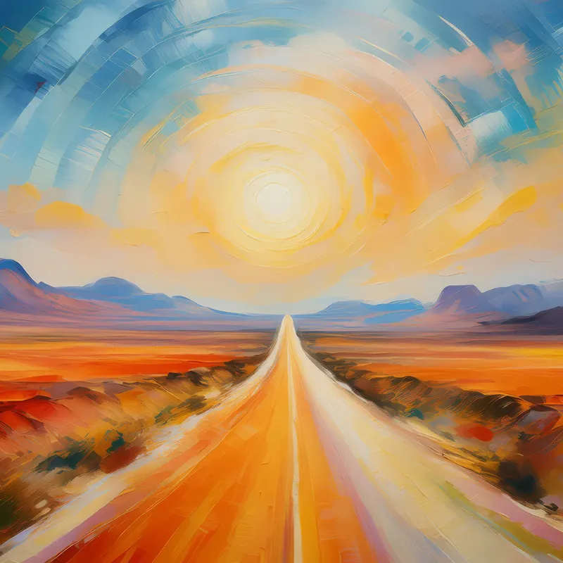 Painting: Desert Highway Mirage