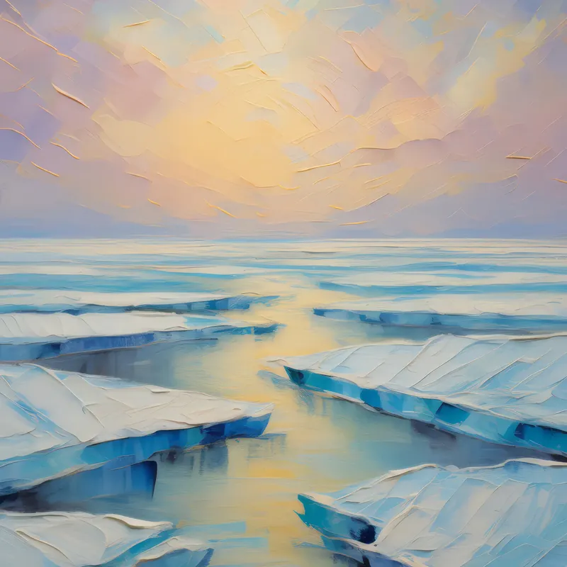 Painting: Desert Ice Field