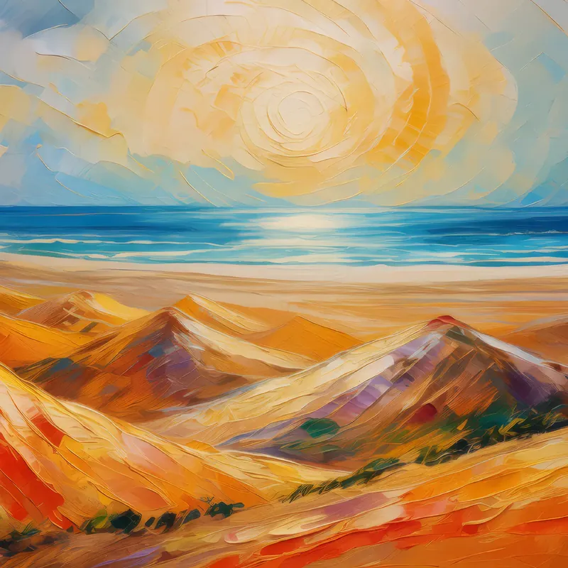 Painting: Desert Meets Ocean Horizon