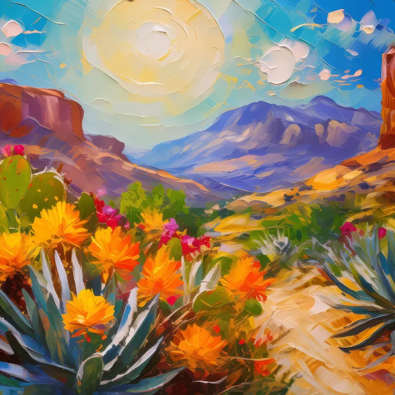 Painting: Desert Mountain Flora