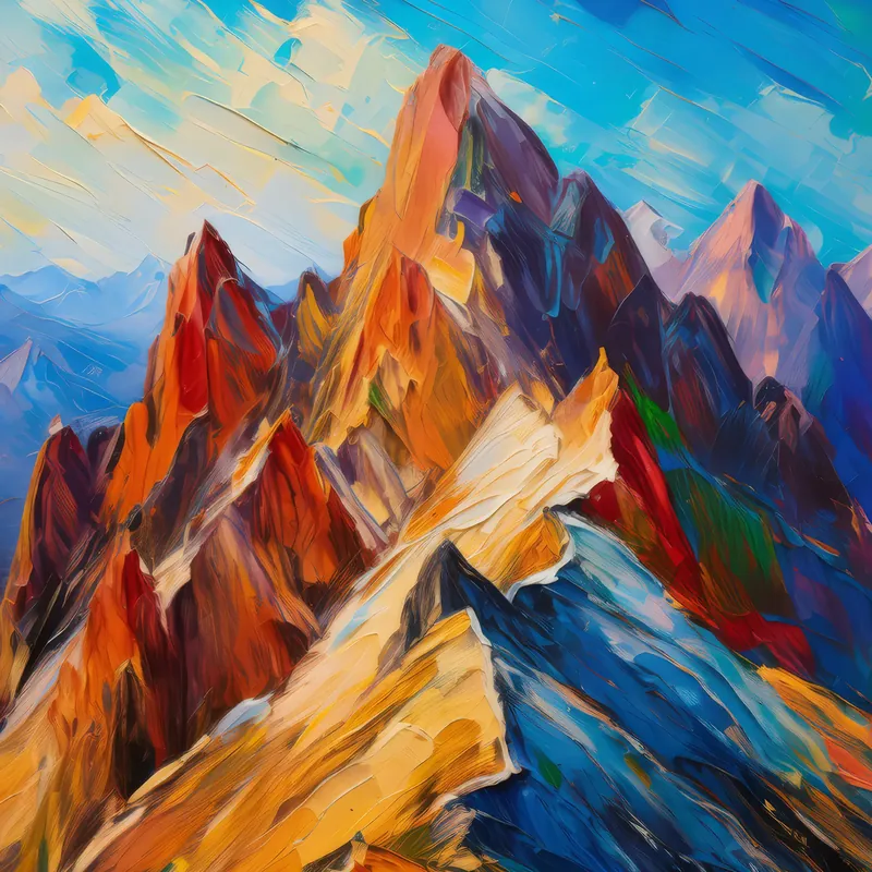 Painting: Desert Mountain Peaks