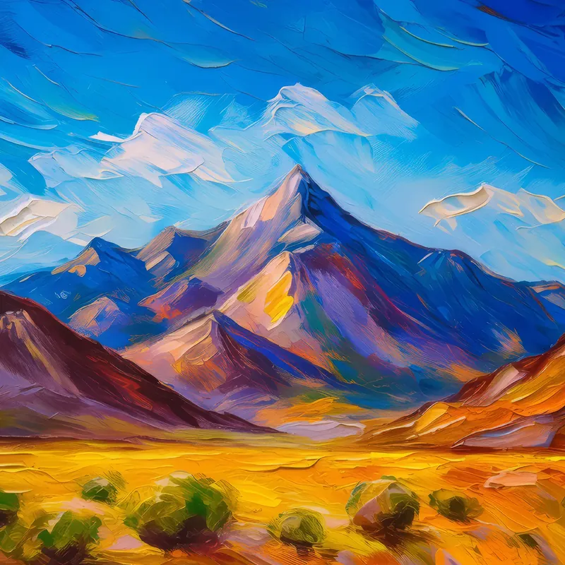 Painting: Desert Mountain Range