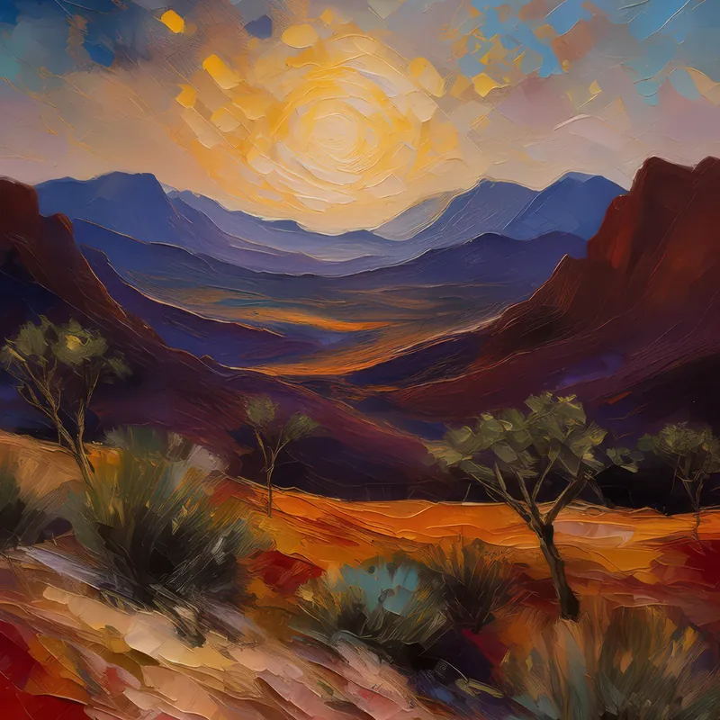 Painting: Desert Mountain Shadows