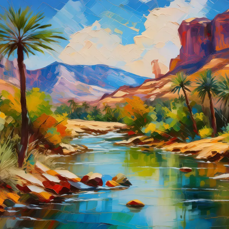 Painting: Desert Mountain Stream