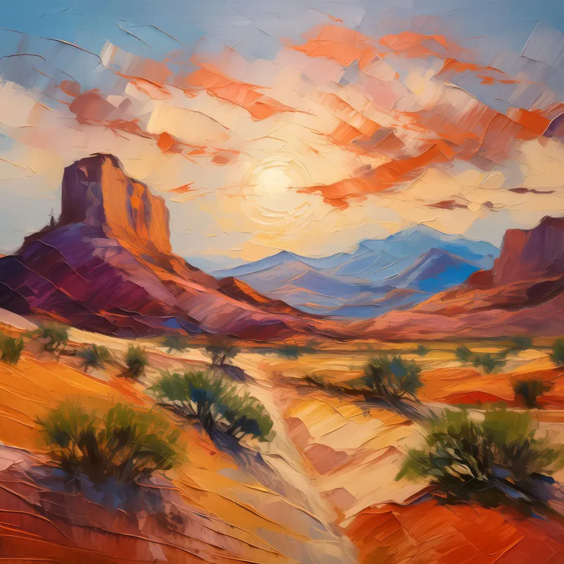 Painting: Desert Mountain Vista