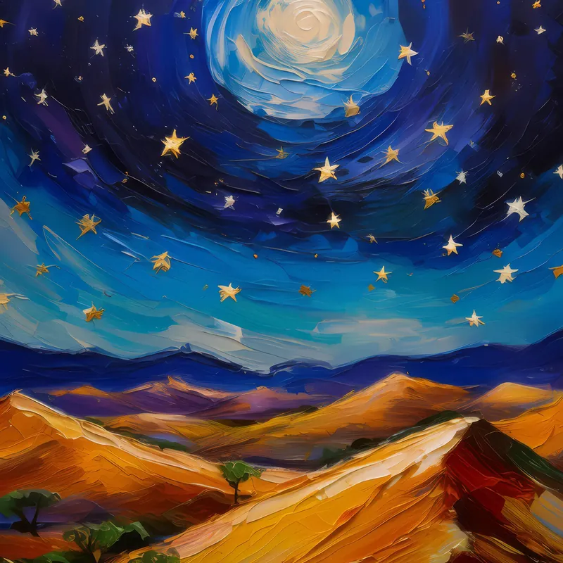 Painting: Desert Night Sky