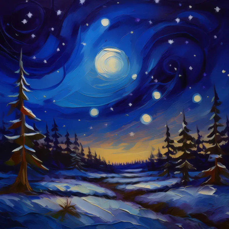 Painting: Desert Night’s Cold Silence