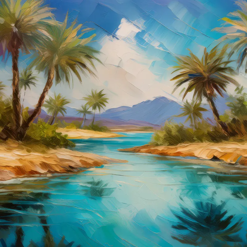 Painting: Desert Oasis Haven