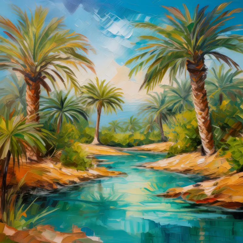 Painting: Desert Oasis Refuge