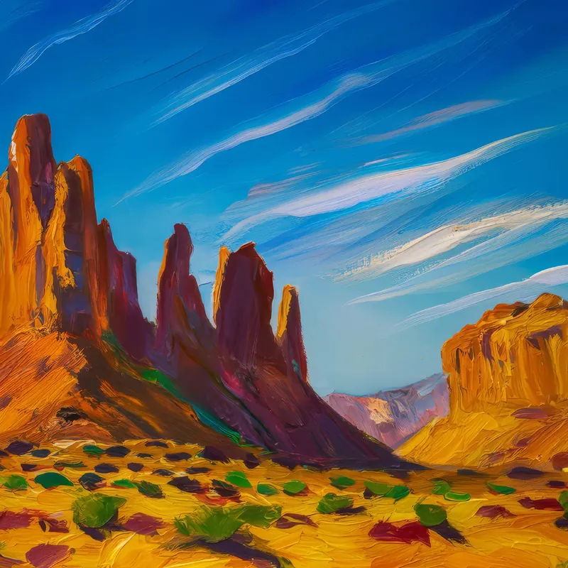 Painting: Desert Rock Formations