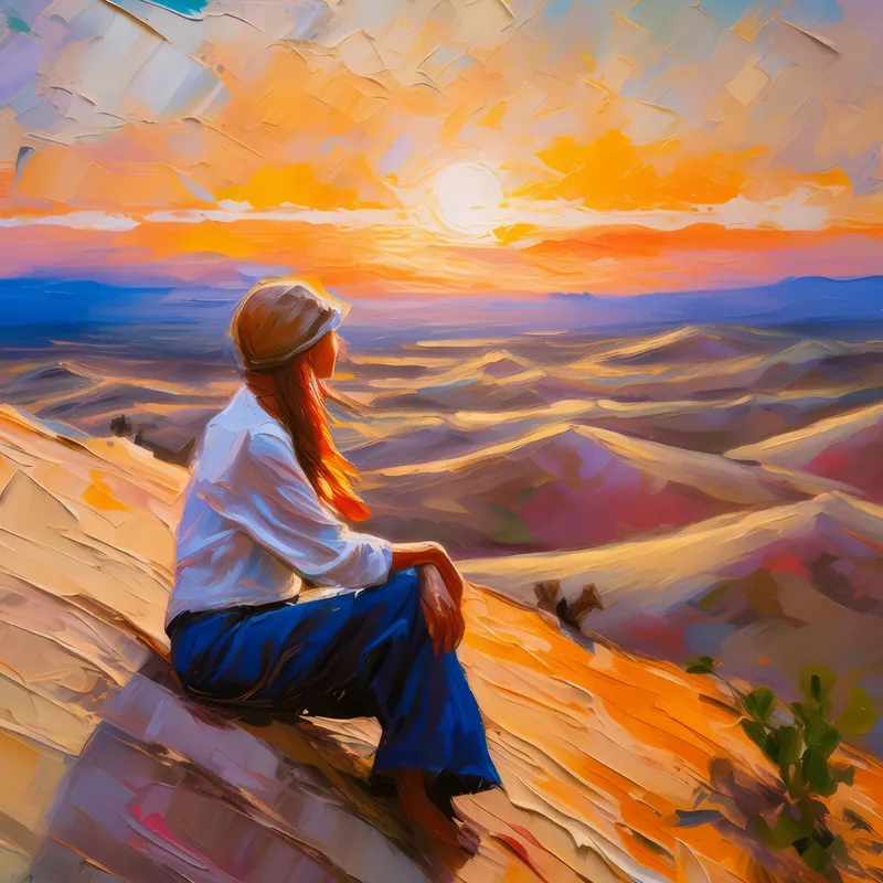 Painting: Desert Sunset Overlook