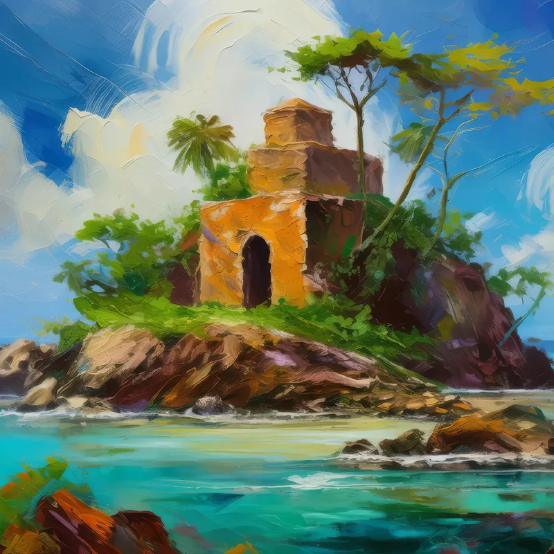 Painting: Deserted Island Mystery