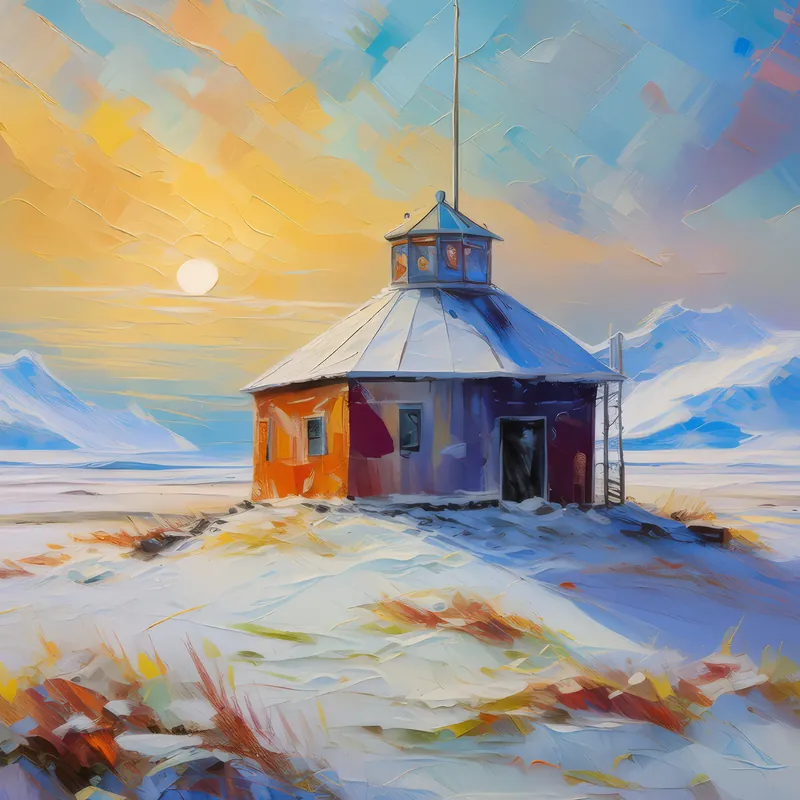 Painting: Deserted Polar Station