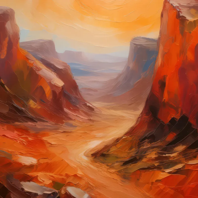 Painting: Desolate Martian Chasm