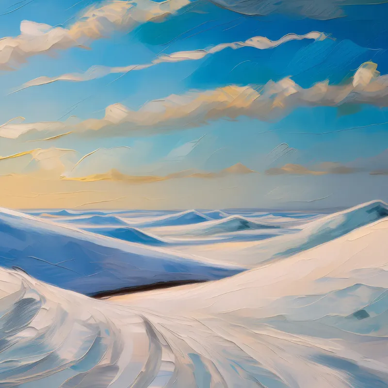 Painting: Desolate Polar Dunes