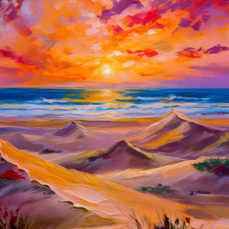 Painting: Drifting Dunes of Ocean Desert
