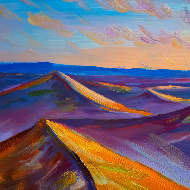Painting: Dune Shadows at Twilight