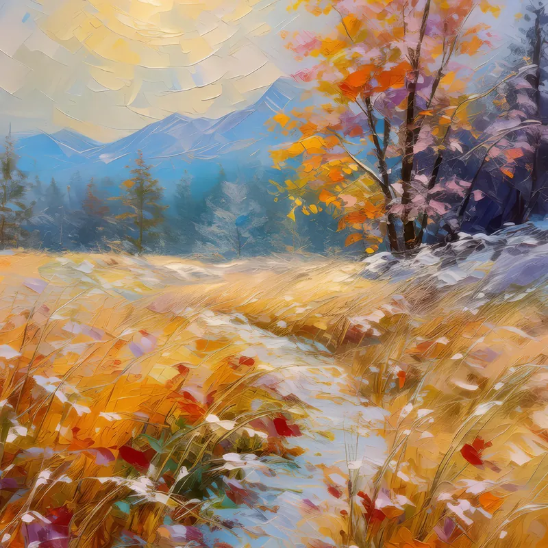 Painting: Early Frost on Grassland