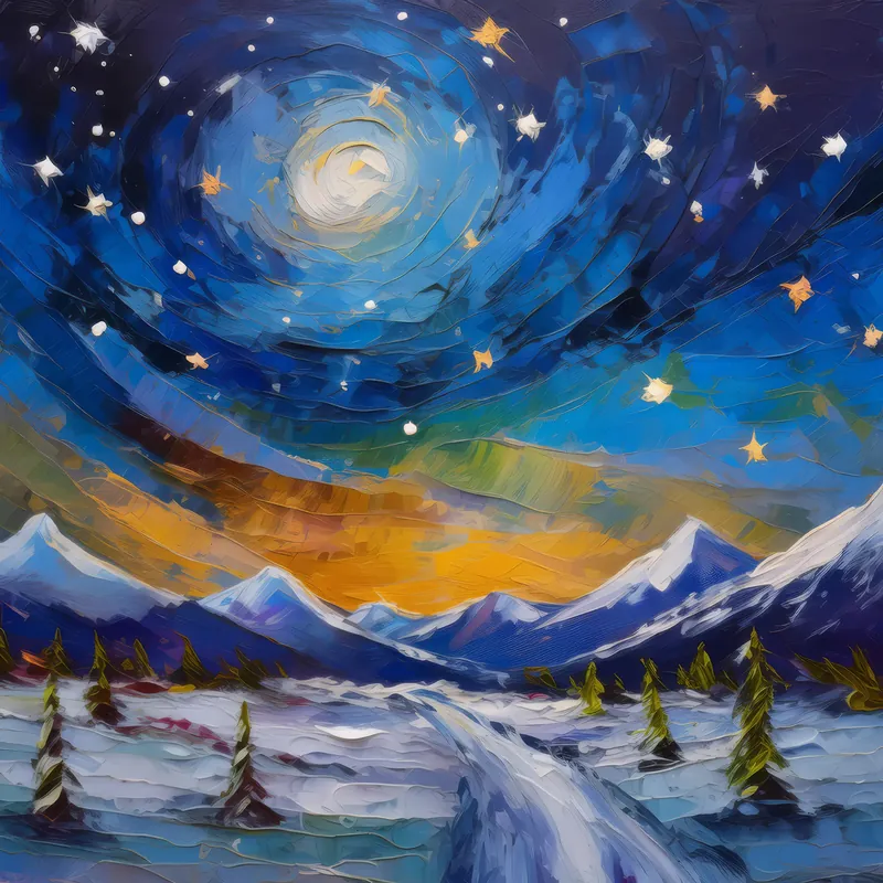 Painting: Echoes of Alpine Silence