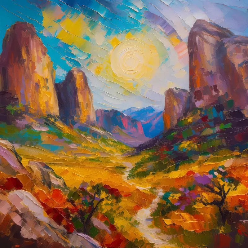 Painting: Echoing Alpine Desert Valleys