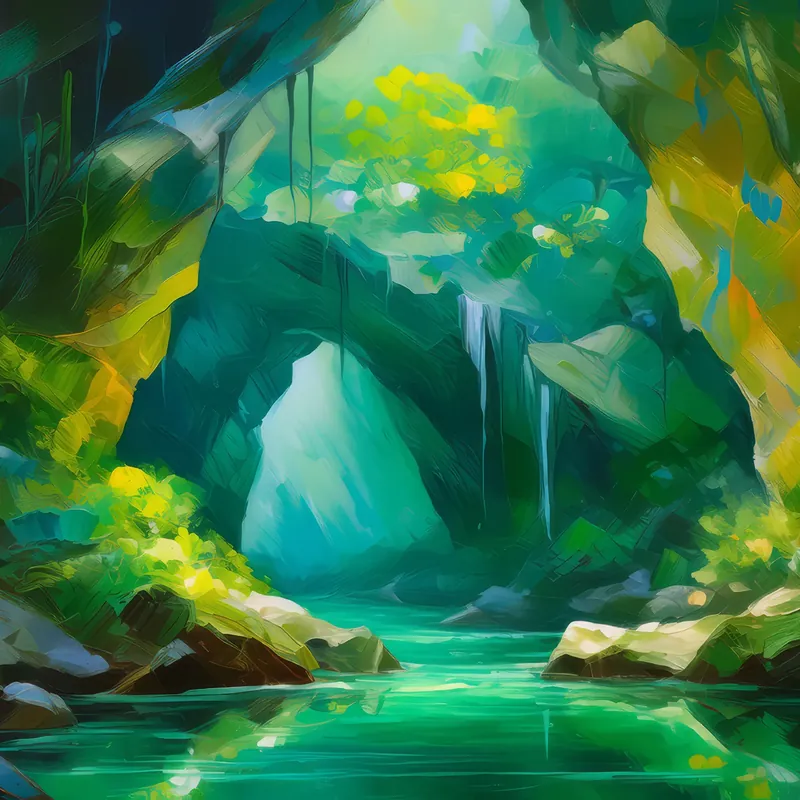 Painting: Emerald Cave Chasm