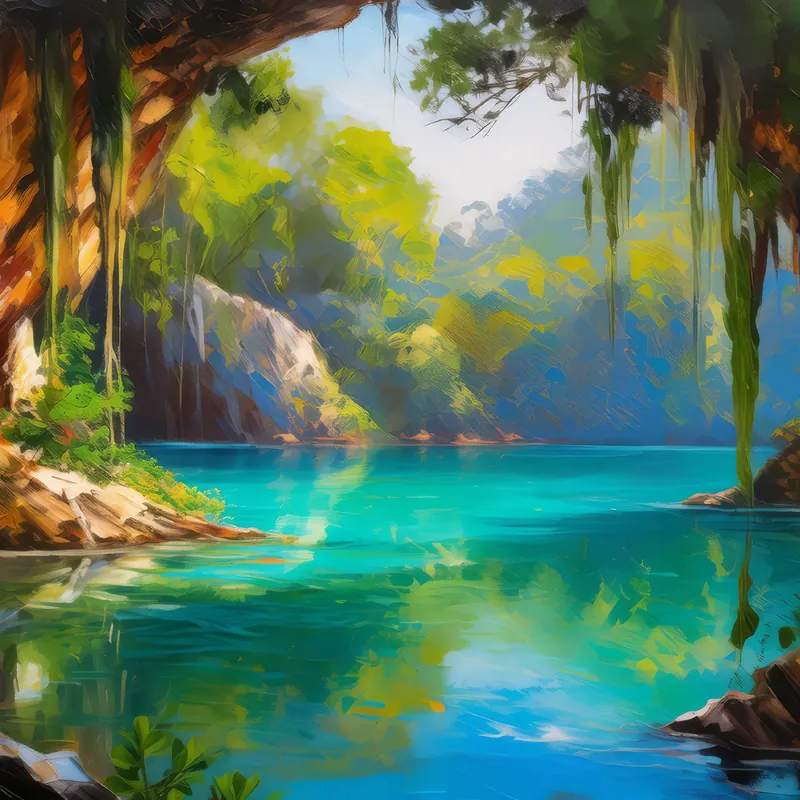 Painting: Emerald Lagoon Grotto