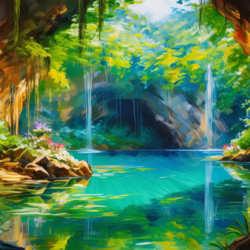 Painting: Emerald Lake Grotto