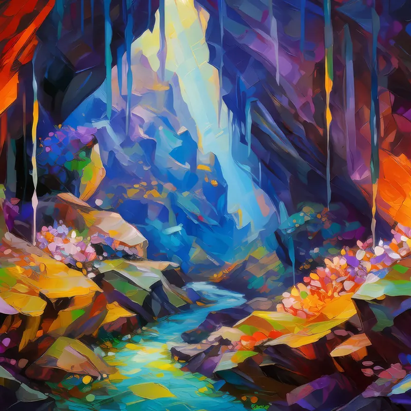 Painting: Enchanted Cave Chasm