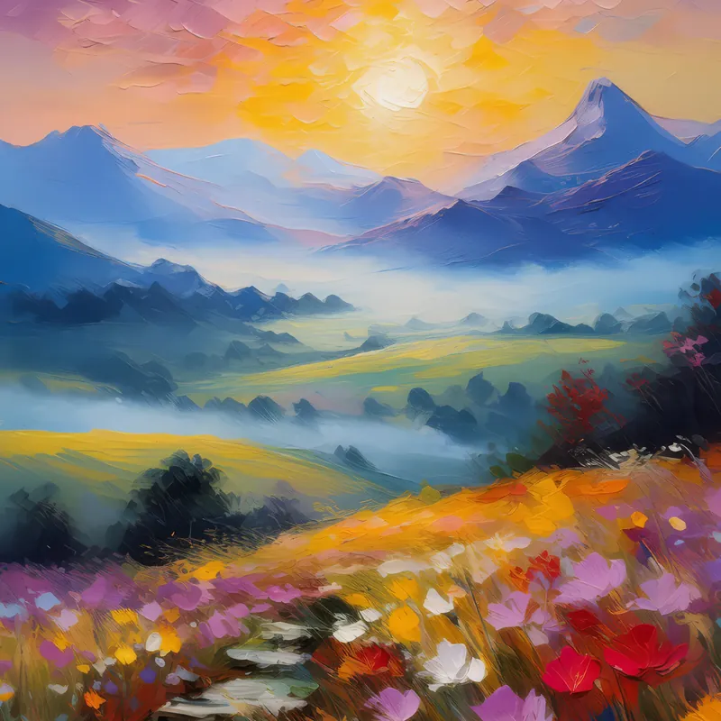 Painting: Enchanting Plateau Mist