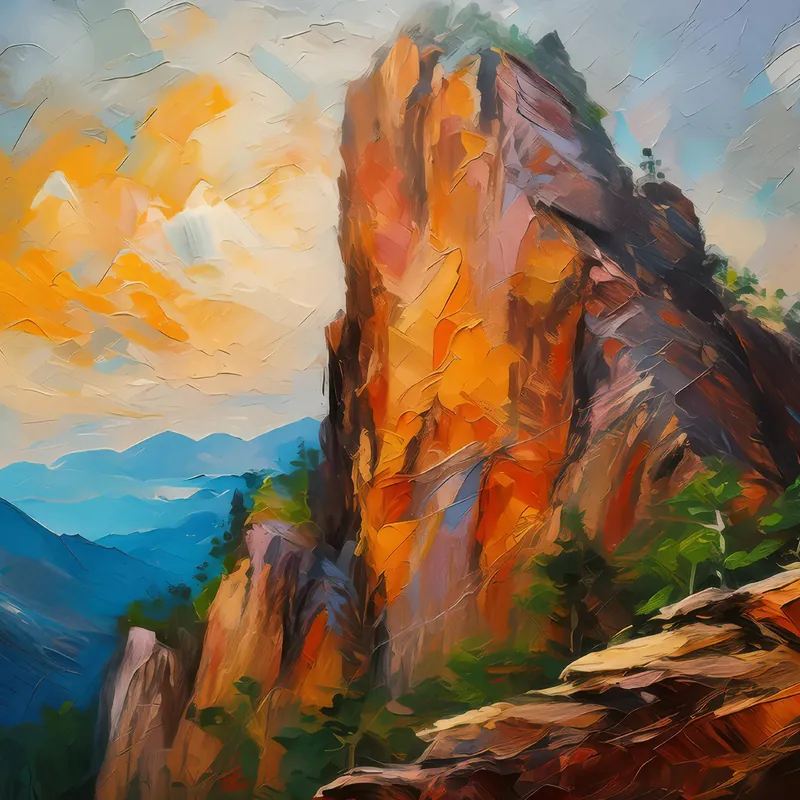 Painting: Enigmatic Echoes of the Crag